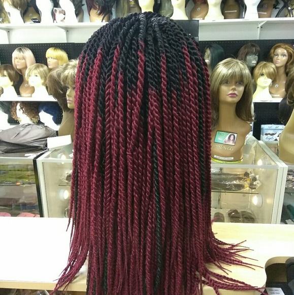 75.00 - Weekend Sale Burgundy Senegalese Twist Wig main image 7
